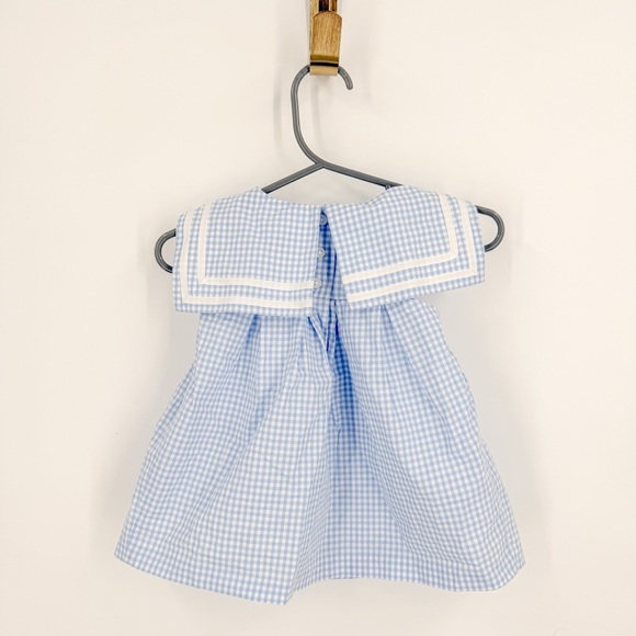 Janie and Jack Blue and White Gingham Dress - Picture 3 of 3